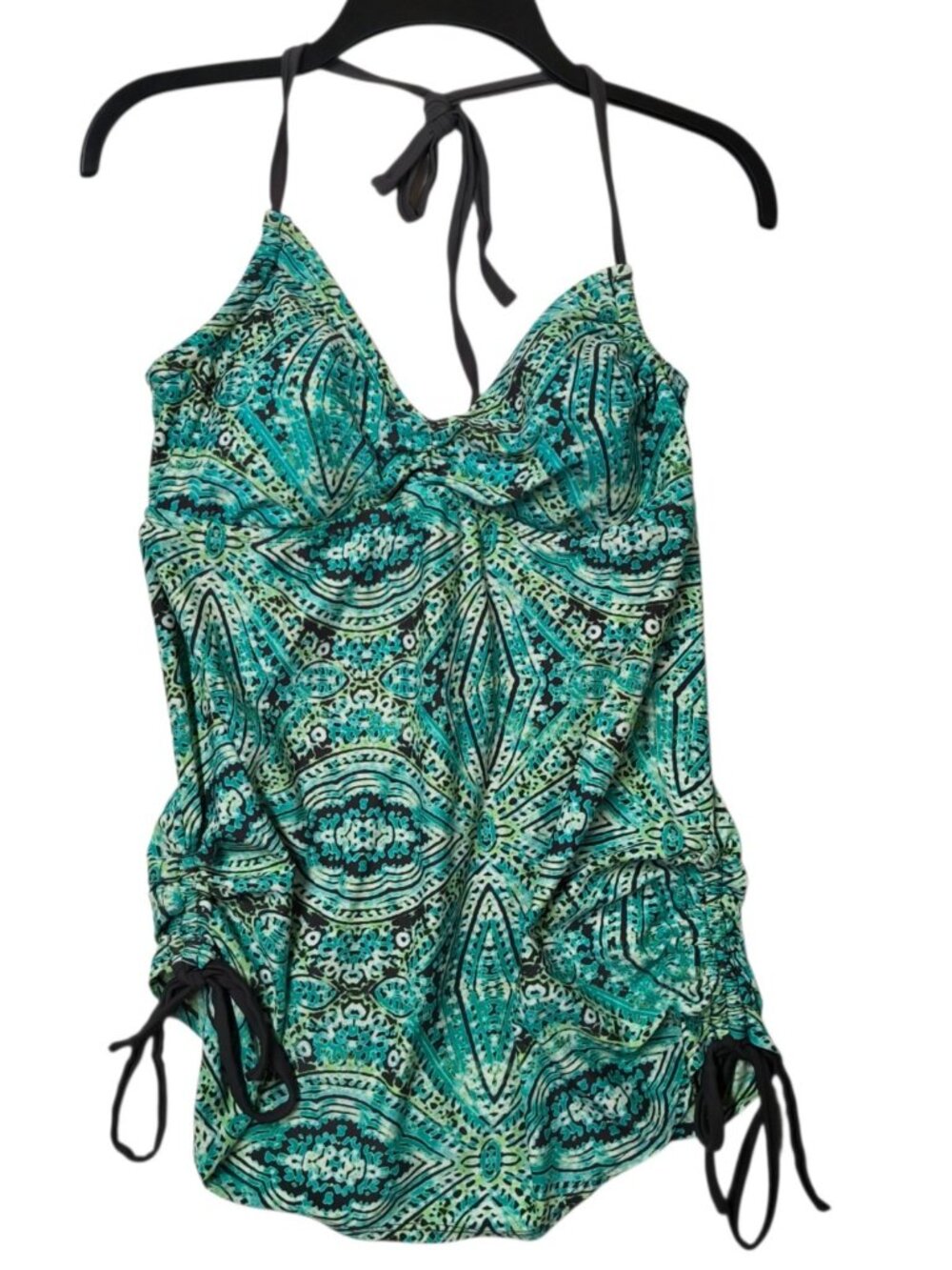 Liz Lange Maternity Tankini Swimsuit Top Halter Tie Strap Women's Size Small